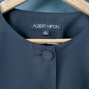 Albert Nipon Elegant Black Blazer Peplum/Bolero